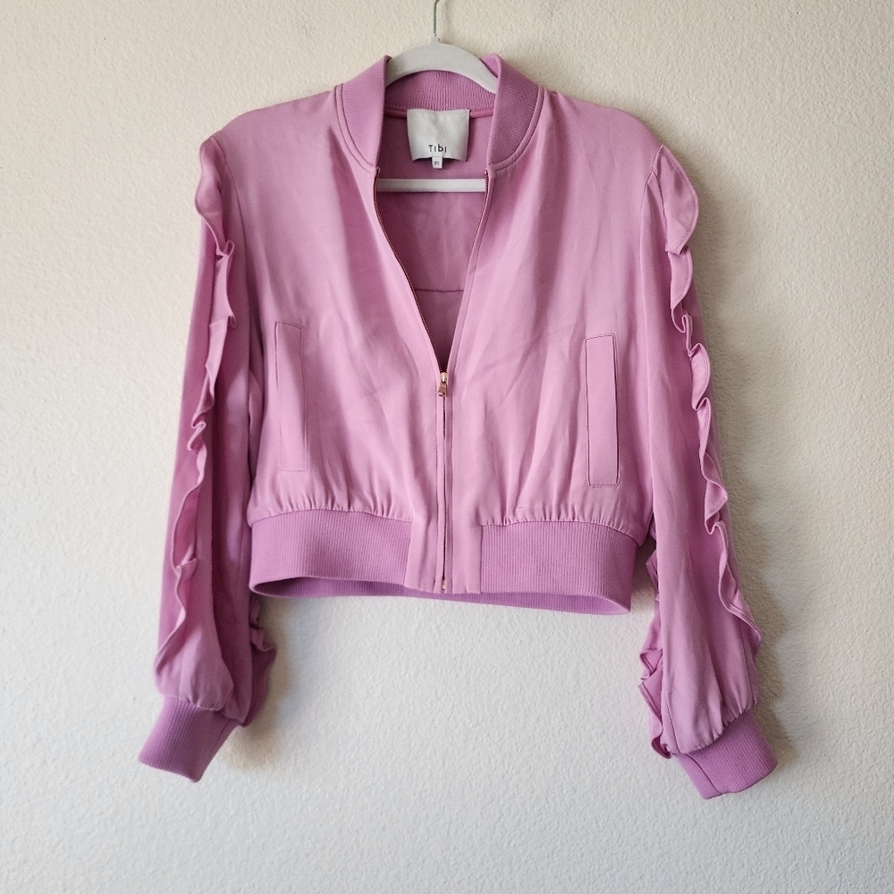 Tibi Ruffle Bomber Jacket XS - Picture 2 of 6